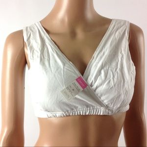 Cakye Women's Nursing Sleep Bra Size M White
